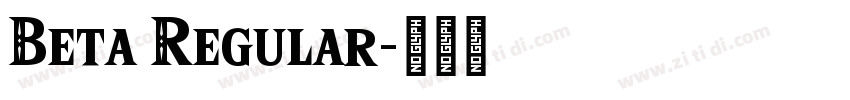 Beta Regular字体转换